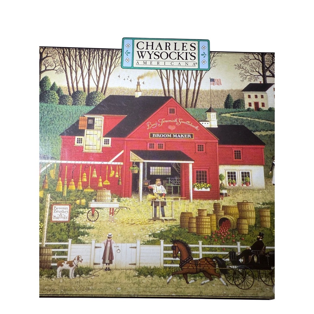 Vtg Charles Wysocki Americana 1000 Pcs Sealed Puzzle Mr. Swallowbark‎ Scene 2006